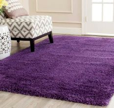 Modern Purple Geometric Rug